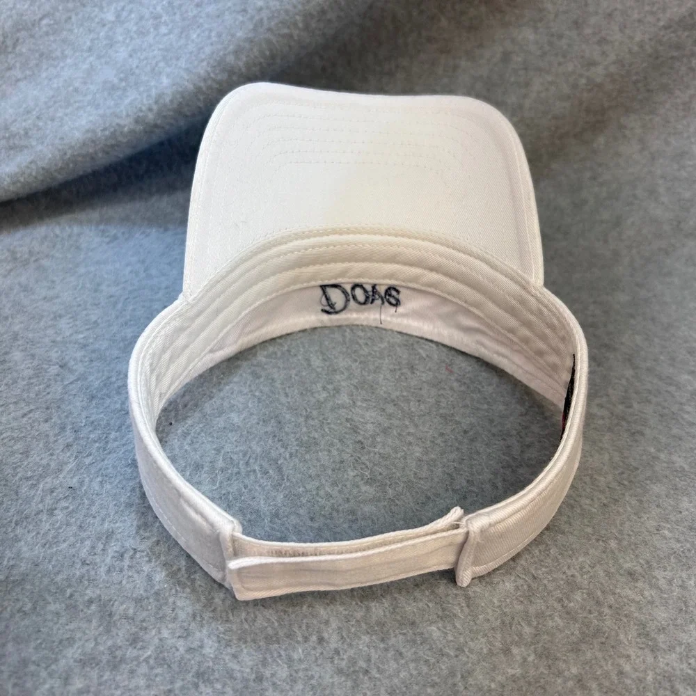 Dove Logo Youth White Otto Sun Visor Adjustable Cotton Twill Hat OSFM